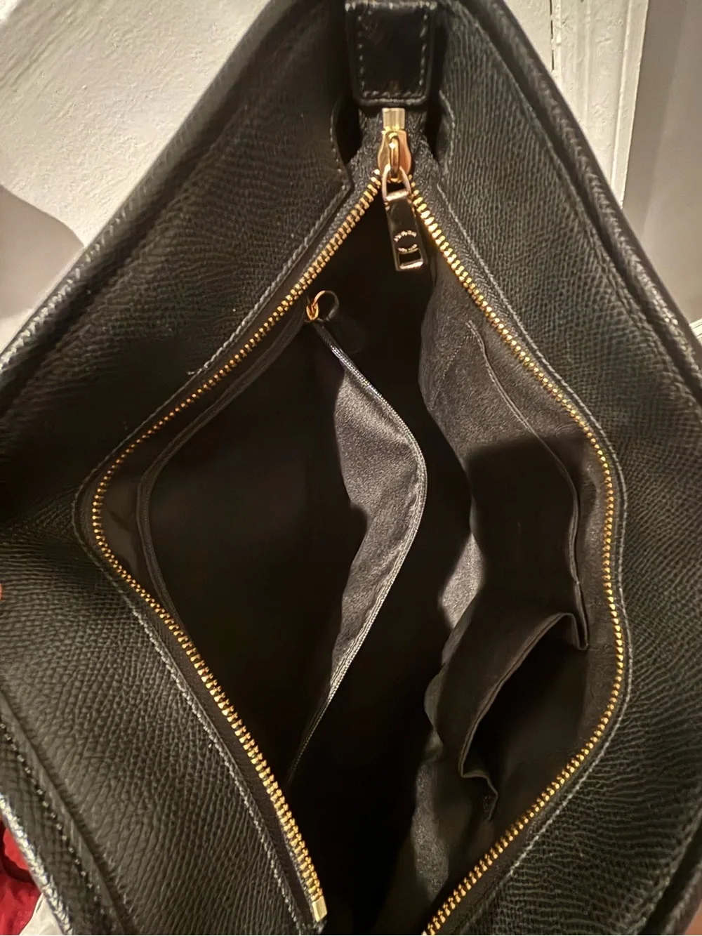 Coach Black Pebbled Leather Double-Handle Tote with Gold Hardware NWOT